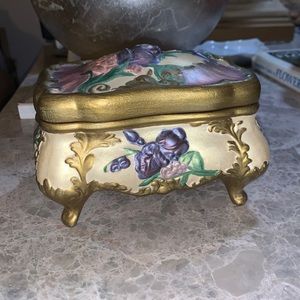 RARE! Antique porcelain Jewelry Box (estate sale)